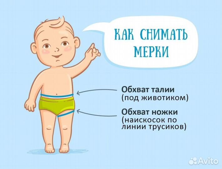 12слойные впитывающие трусики для детей 0 - 3 лет