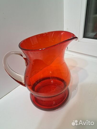 Кувшин, красное стекло, СССР