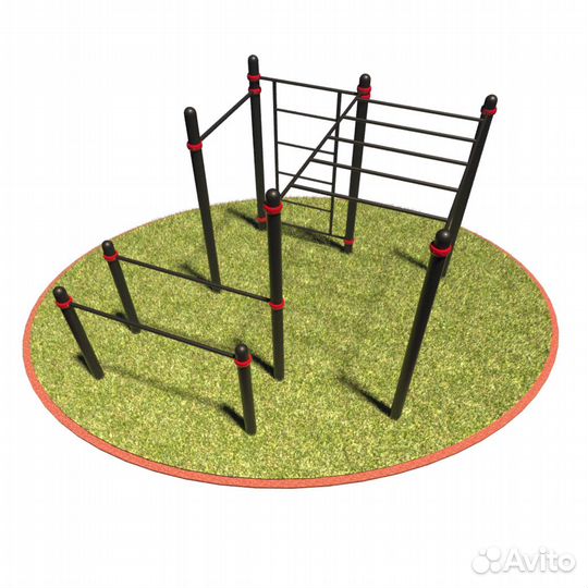 Т-032 Турник, брусья, рукоход, швед. стенка D108