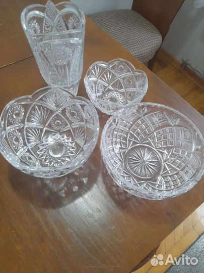 Салатницы, вазы хрусталь