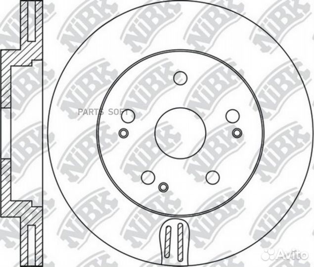 Nibk RN1715 Диск торм. пер. вент