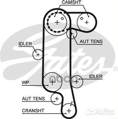 Ремень грм VW 1.4L 16V 130з. 5565XS Gates