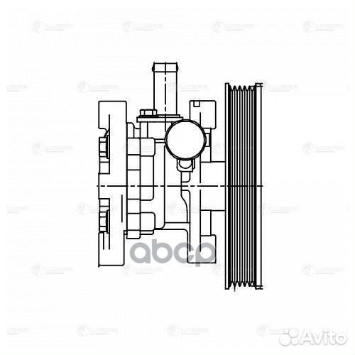 Насос гур для а/м mitsubishi lancer IX (03) 1