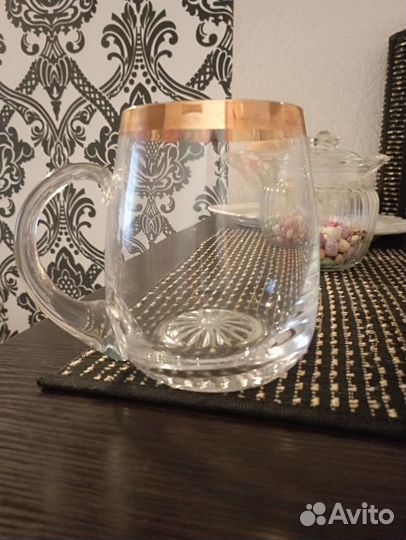 Пивные бокалы 2 шт., богемское стекло