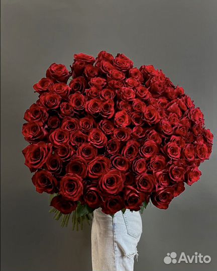 Метровые Голландские розы. Розы 100 см