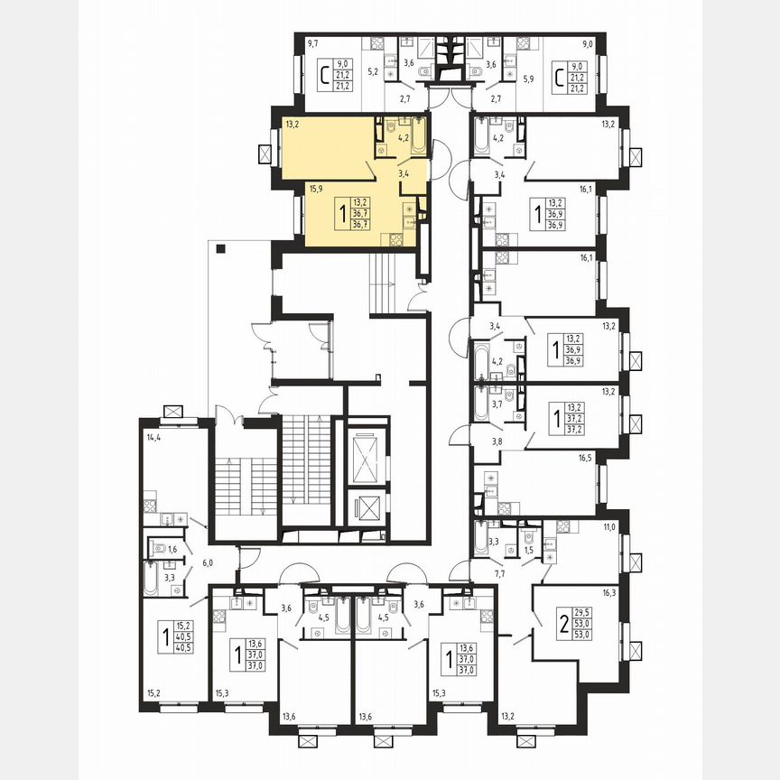 1-к. квартира, 36,7 м², 1/10 эт.