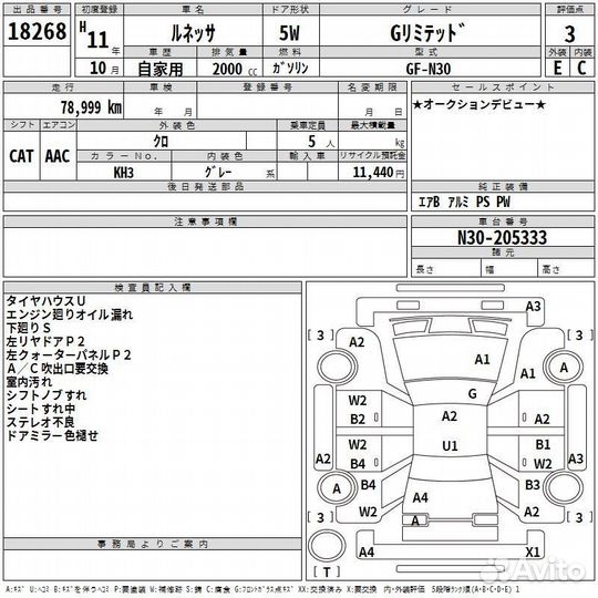 Усилитель бампера Nissan R'nessa N30 SR20DE зад