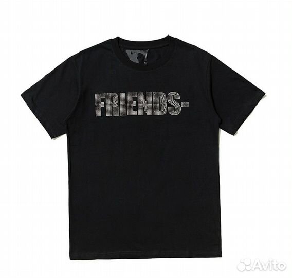 Футболка Vlone Black со стразами