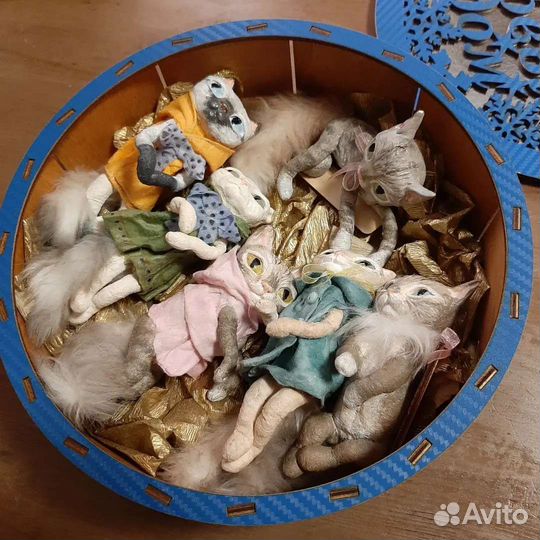 Игрушки ватные с подвесом на ёлку