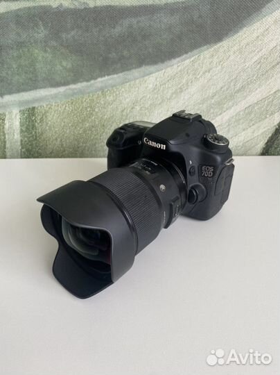 Фотоаппарат Canon EOS 70D, объектив Sigma 20mm