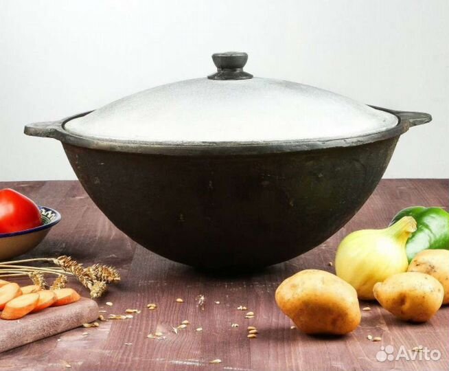 Казан чугунный 22л