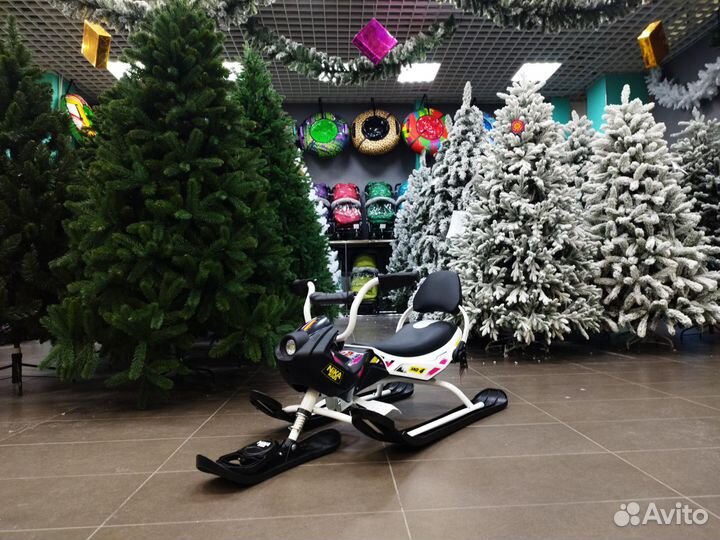 Снегокат SND4 ника с рулем и спинкой