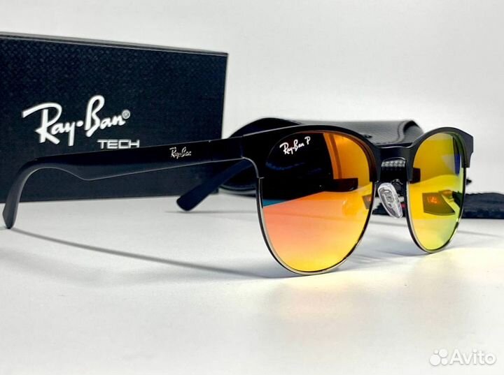 Очки Ray Ban оранжевый градиент