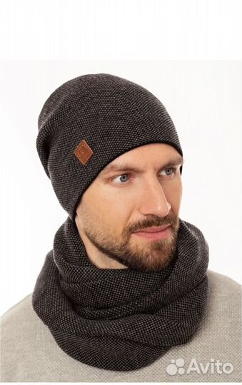 Шапка и снуд мужские 56-58 новые