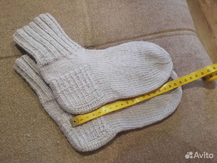 Носки ручной вязки шерстяные