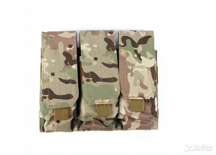Подсумок тактический закрытый на 3 магазина