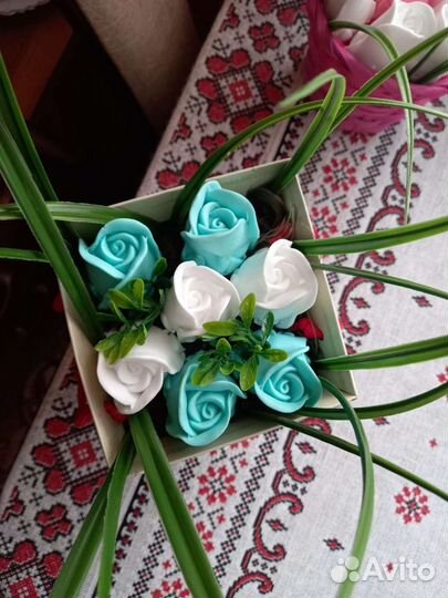 Букет из мыльных роз