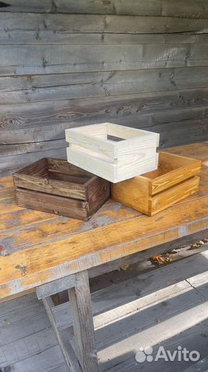 Ящики деревянные для интерьера