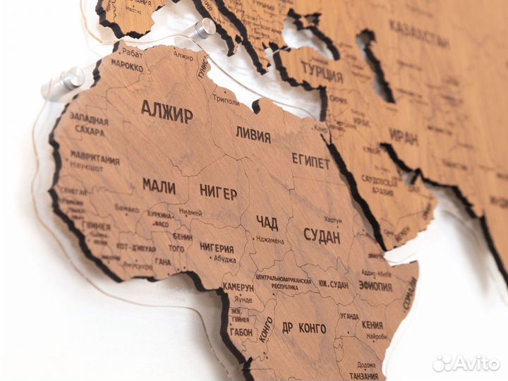 Деревянная карта мира Хабаровск Сагано