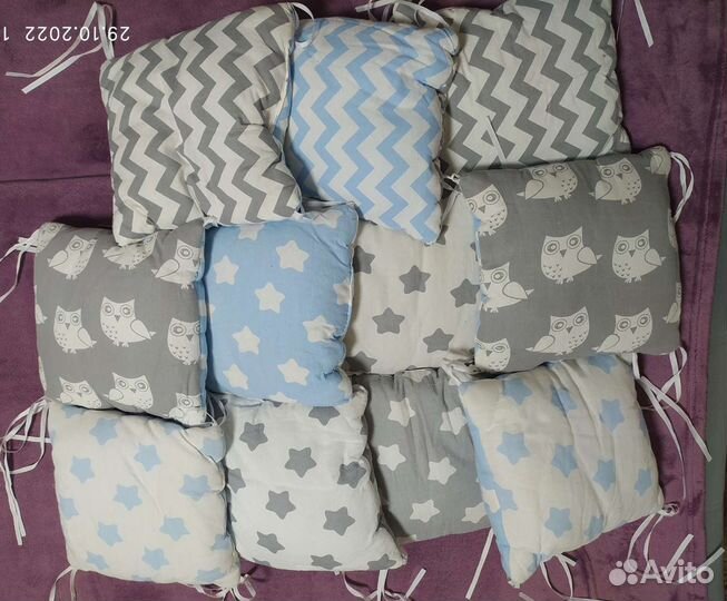 Комплект в детскую кроватку, подушки+одеялко