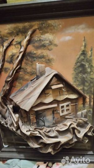 Картина из кожи