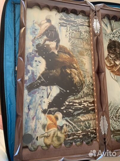 Нарды ручной работы со стеклом