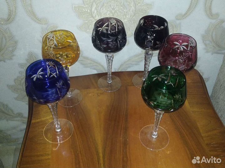 Бокалы цветной хрусталь, Германия