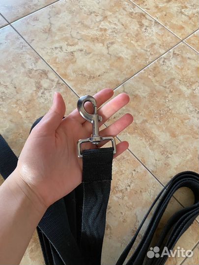 Поводок для крупных собак 5 м (широкий) +шлейка