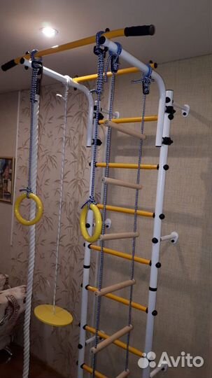 Детская шведская стенка Юный Атлет Бел/ж