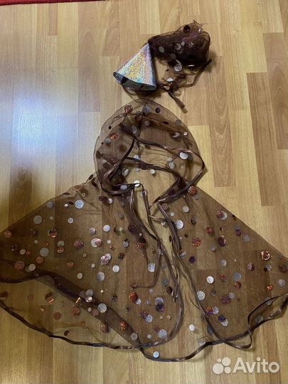 Платье нарядное с накидкой- капюшоном. Костюм феи