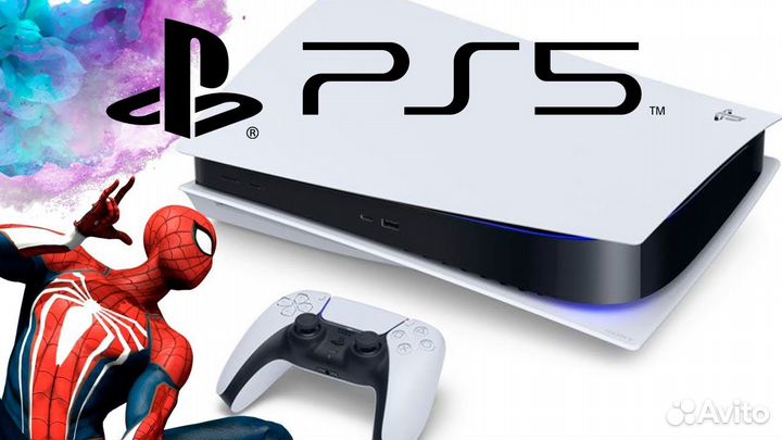 Консоль Sony PS 5+ 2 джоя + Куча топ игр