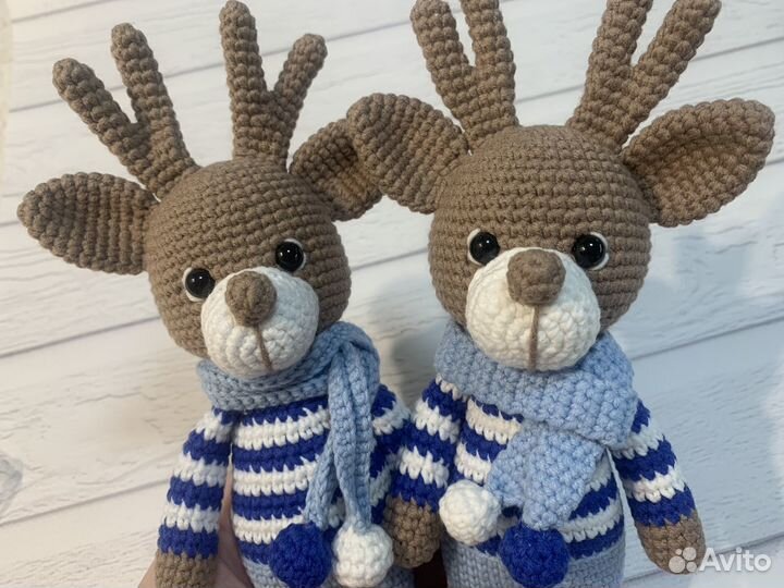 Вязаная игрушка. Вязаный Оленёнок