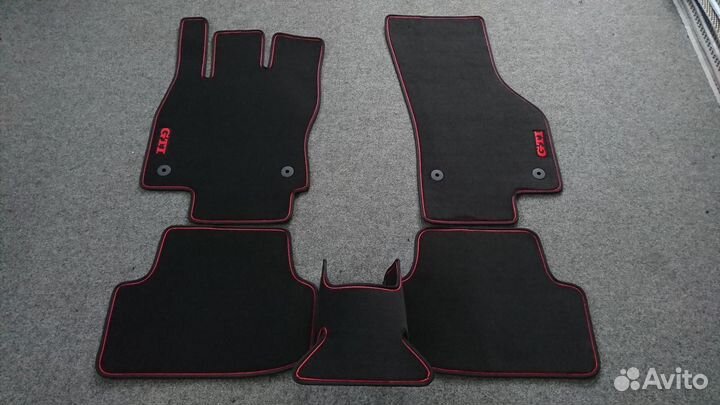 GTI ворсовые коврики в салон для VW Golf 7