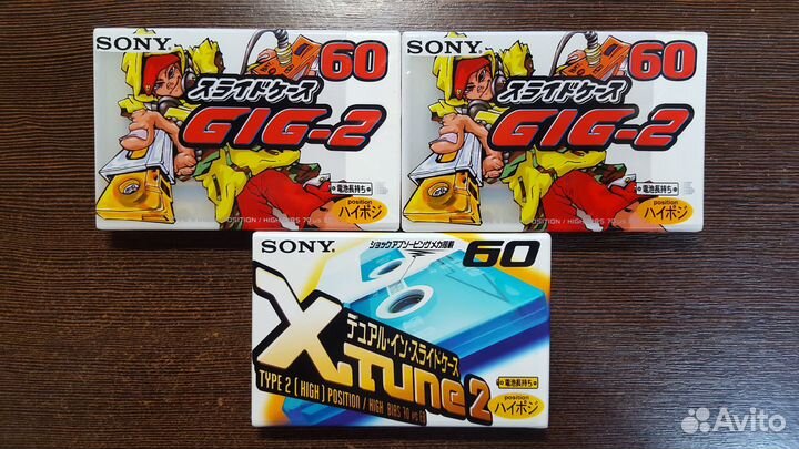 Аудиокассеты sony GIG 2 60 и xtune 2 60 для музыки