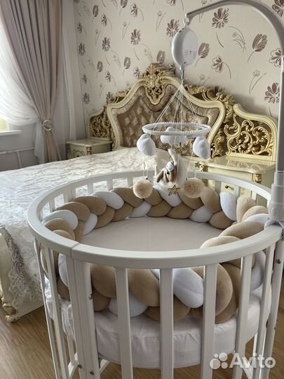 Бортик-коса в детскую кроватку(косичка) 230см