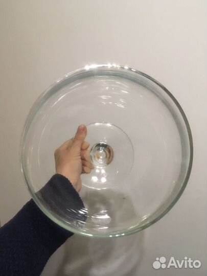 Ваза бокал современная стеклянная