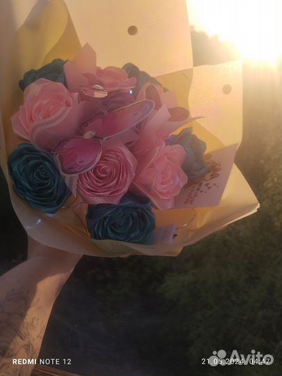 Букет из атласных лент