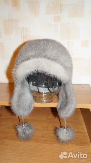 Норковая шапка с ушками