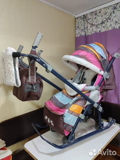 Санки-коляска Nika Ника детям 7-3 нд скандинавский