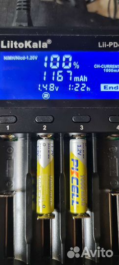 Аккумулятор ааа Pikcell 1000 ma + фирменный бокс