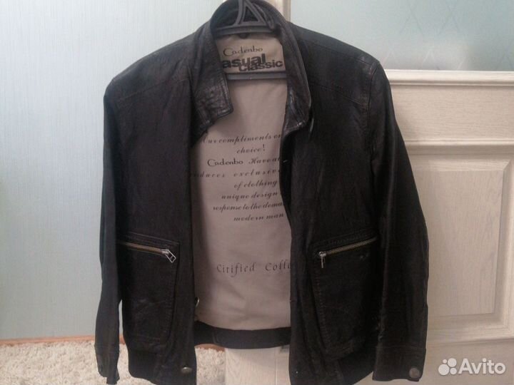 Кожаная куртка мужская р. 54 бренд Cadenbo