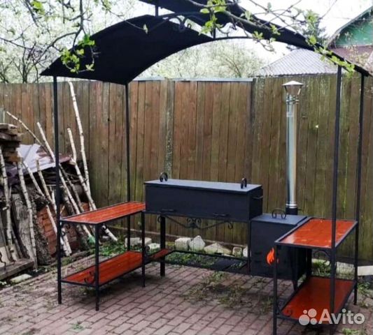 Мангал с крышей