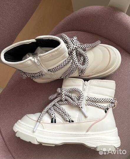 Zara сапоги стеганые 36 для девочки