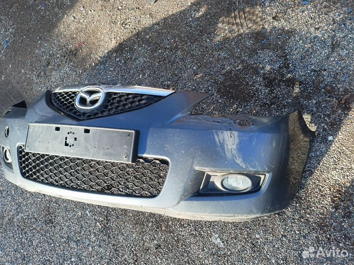Бампер задний mazda 3 bk решётка