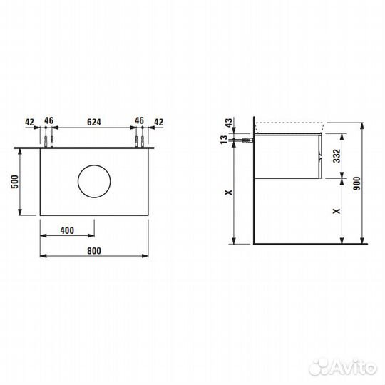 Laufen Alessi One Тумба 4.2403.3.097.630.1