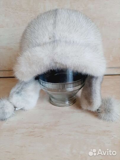 Шапка норковая женская, бу, р. 57, 58