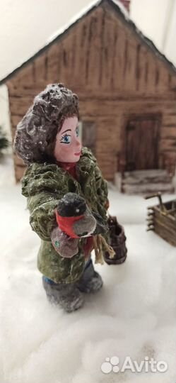 Ватная игрушка ручной работы