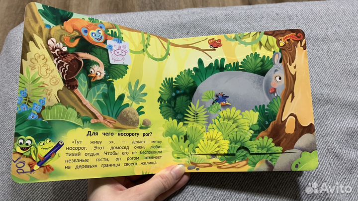 Детская книжка с окошками Зоопарк