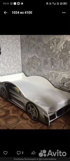 Детская кровать машина