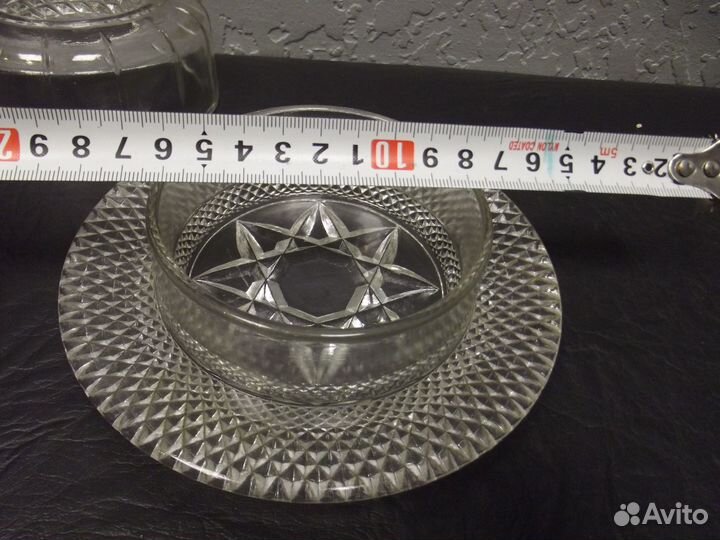 Масленка стекло СССР 60-х годов
